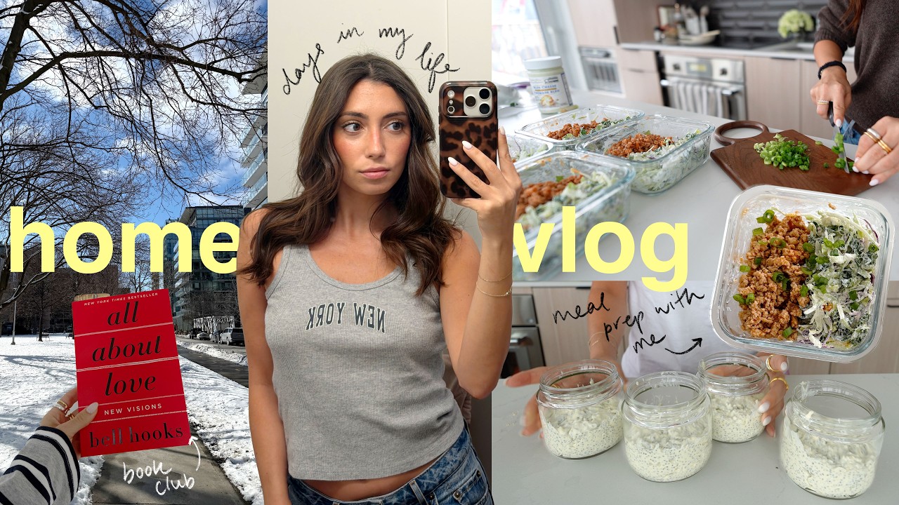 HOME VLOG: weekly meal prep, new clothes & book club (nobody read it lol)