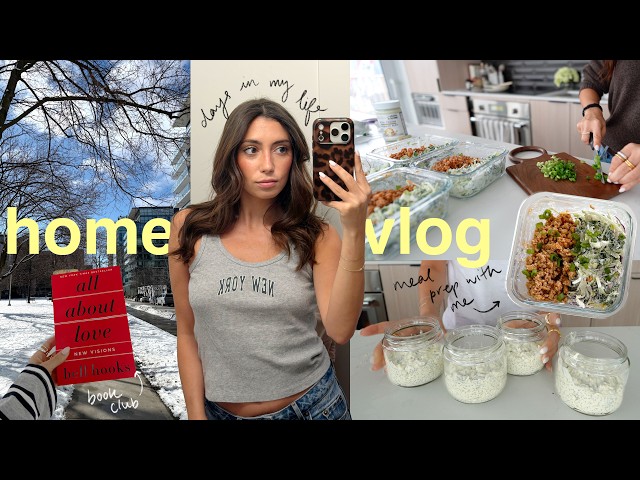 HOME VLOG: weekly meal prep, new clothes & book club (nobody read it lol)