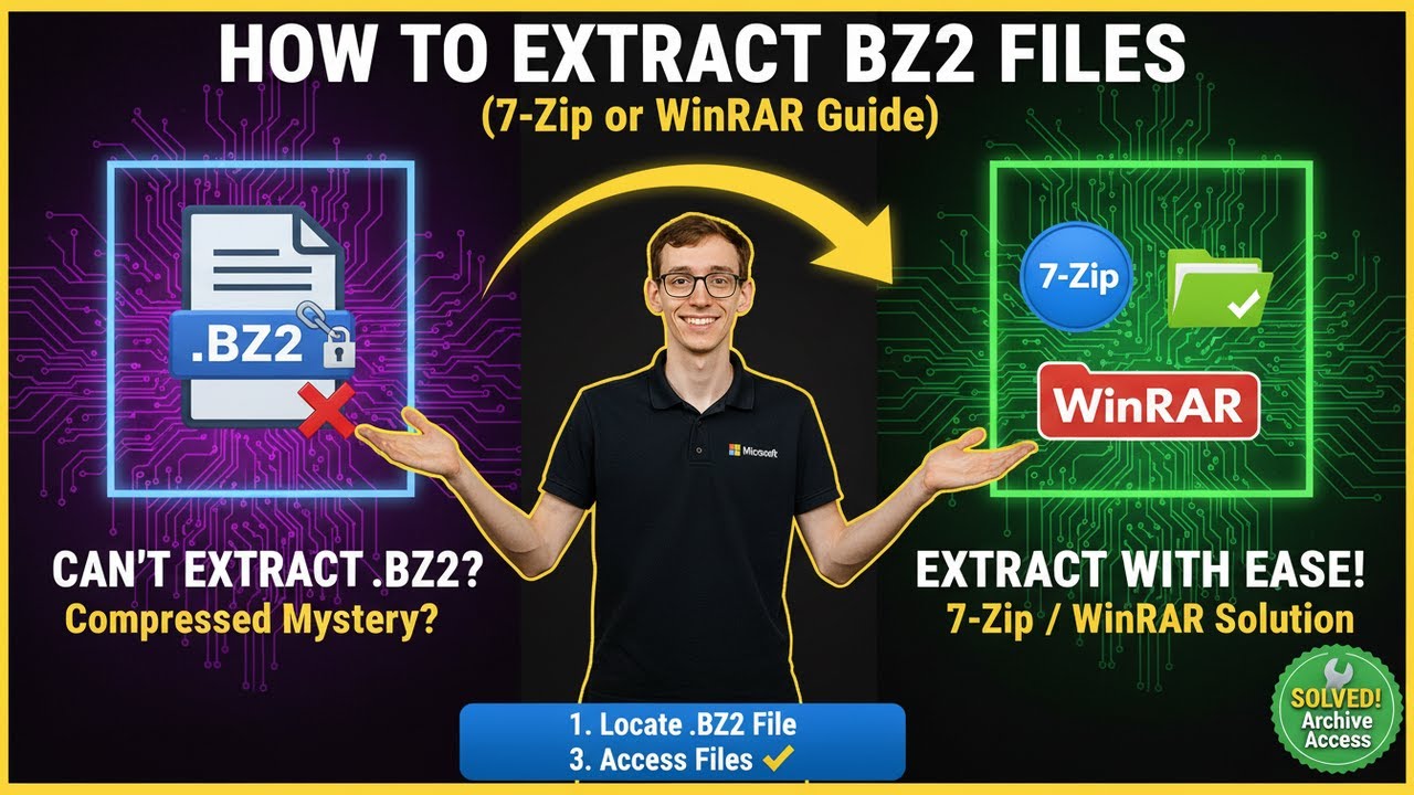 Zo2 File Extractor How to Extract BZ2 Files (7-Zip or WinRAR) - YouTube