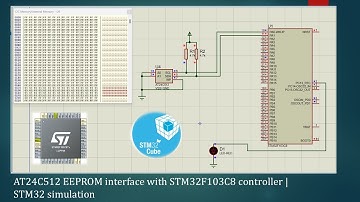 EEPROM interface with STM32F103 controller | STM32 Interfacing | Simulation | I2C protocol | AT24cxx