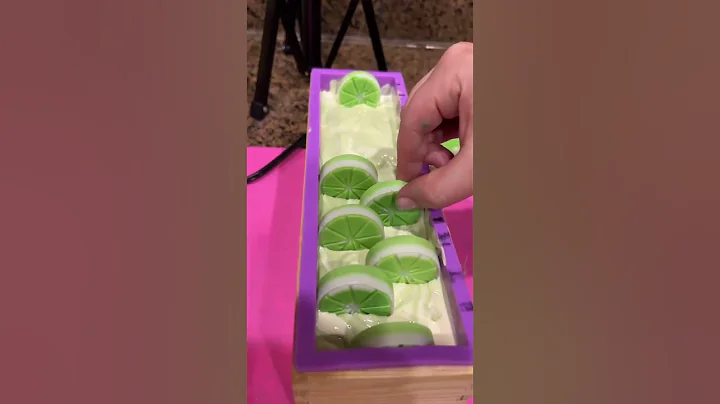 Cold Pressed Soap W Lime Imbeds😍 #handmade #soap #beautiful #smallbusiness #amazing #wow #custom