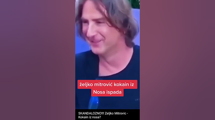 Zeljko Mitrovic ispada kokain iz nosa