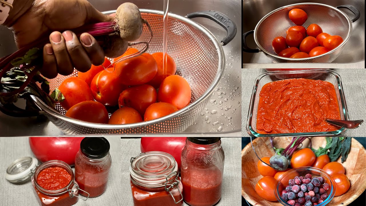 COMMENT FAIRE LA TOMATE CONCENTRÉE ||CONCENTRÉ DE TOMATE|| TOMATO PASTE