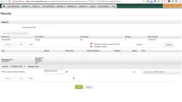 Recording lab test results: Features & Functionalities of Bahmni