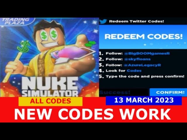 Roblox Nuke Simulator Codes (March 2023)