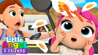 Oh No! Messy Breakfast Song | Little Angel And Friends Kid Songs