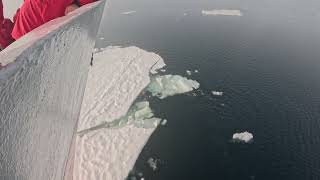 our ship breaks into big piece of Arctic sea ice near Svalbard (June 21st, 2026)