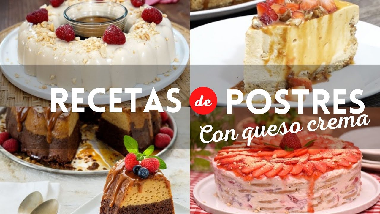 Recetas de postres con queso crema | Recetas con queso | Postres ...