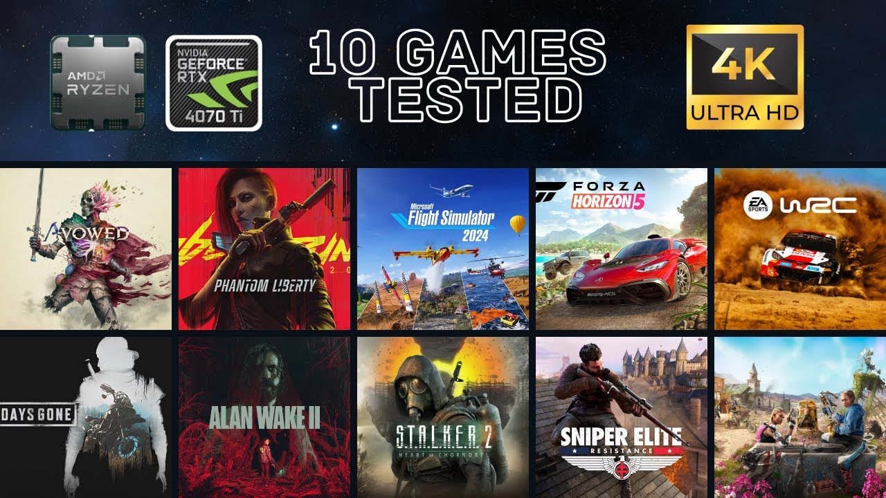 RTX 4070Ti + R7 7700 - 10 games tested in 4K resolution
