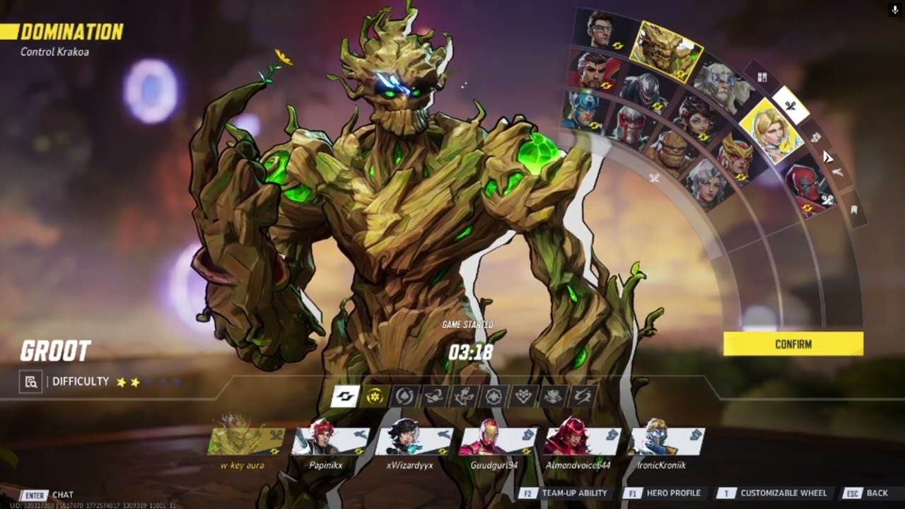 playing Marvel Rivals for the first time.