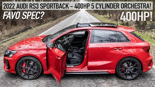 PUSHED HARD! 2022 AUDI RS3 SPORTBACK - 400HP 5 CYL ORCHESTRA - HOTTEST AUDI THIS YEAR! - IN DETAIL