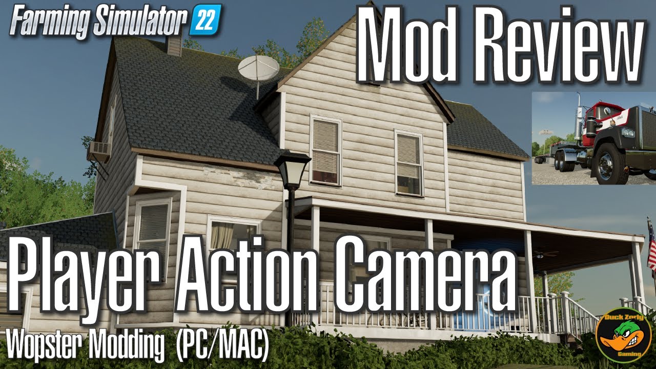 FS22 Mod Review - Player Action Camera - Wopster Modding