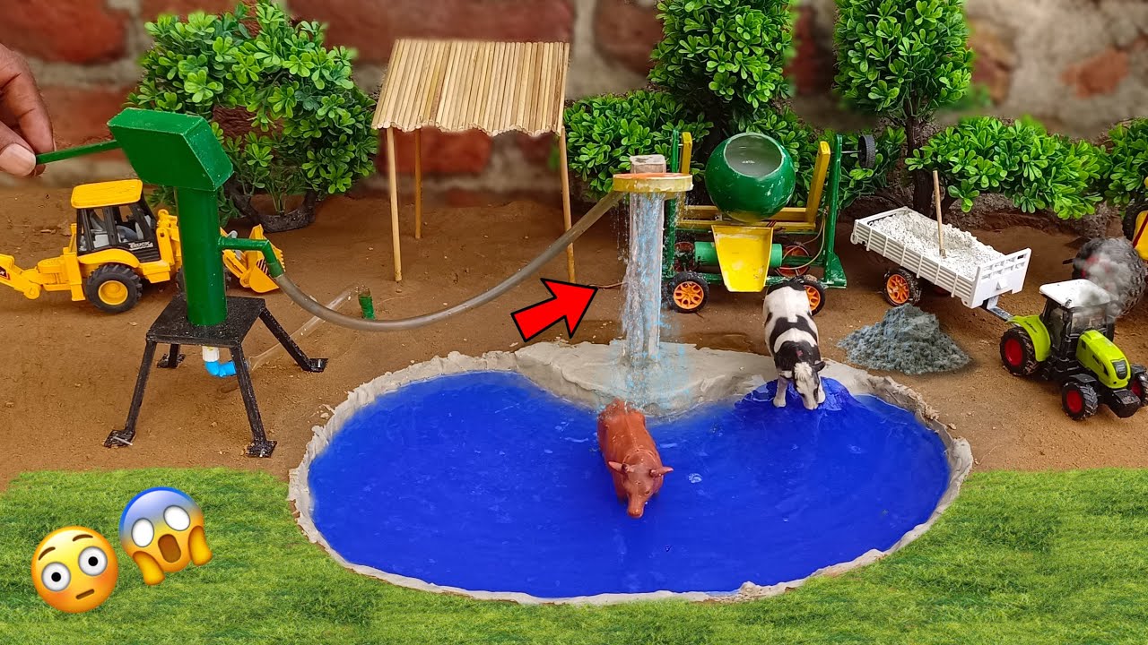 DIY how to make cow shed | house of animals | horse house – cow shed | mini hand pump |woodwork P-18