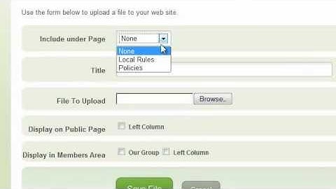 Manage Pages and Files - Golf Group Manager Video Tutorial Series