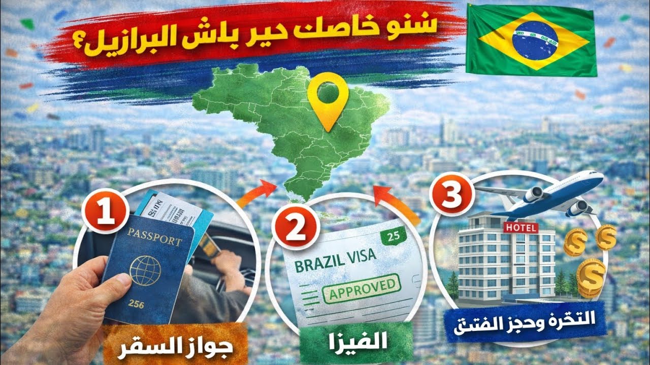 كيفاش تجي البرازيل و شنو خاصك دير 🇧🇷🇲🇦
