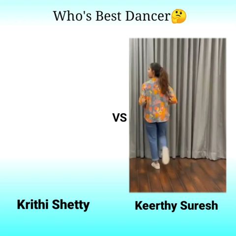 Krithi shetty vs Keerthi suresh best dance challenge #shorts