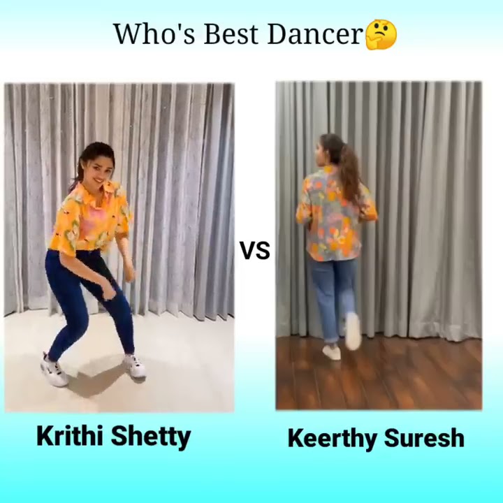 Krithi shetty vs Keerthi suresh best dance challenge #shorts