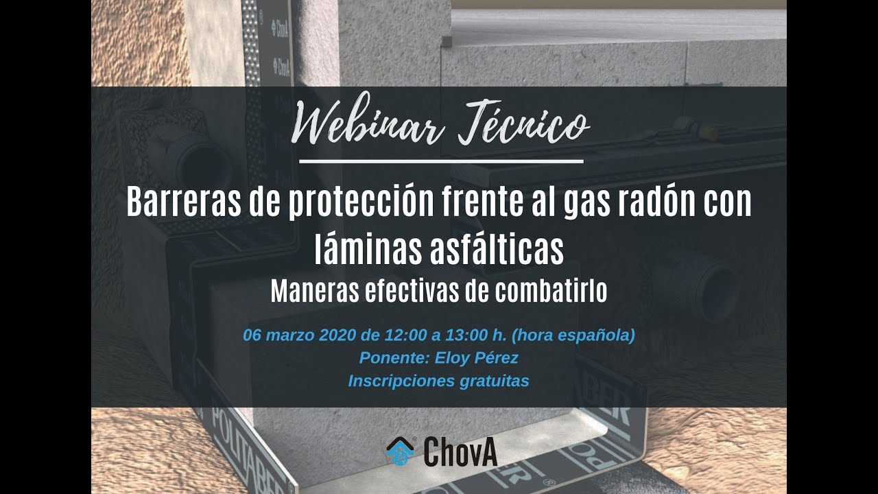 Webinar - Barreras de protección frente al gas radón