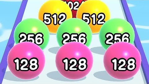 Ball Run 2048 - MAX LEVELS!! All Levels Gameplay Walkthrough Satisfying ASMR Math Games ♪4