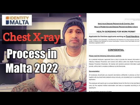 Health Screening for Work Permit Process 2022 | माल्टा में वर्क परमिट के लिए Chest X-ray कैसे करवाए।