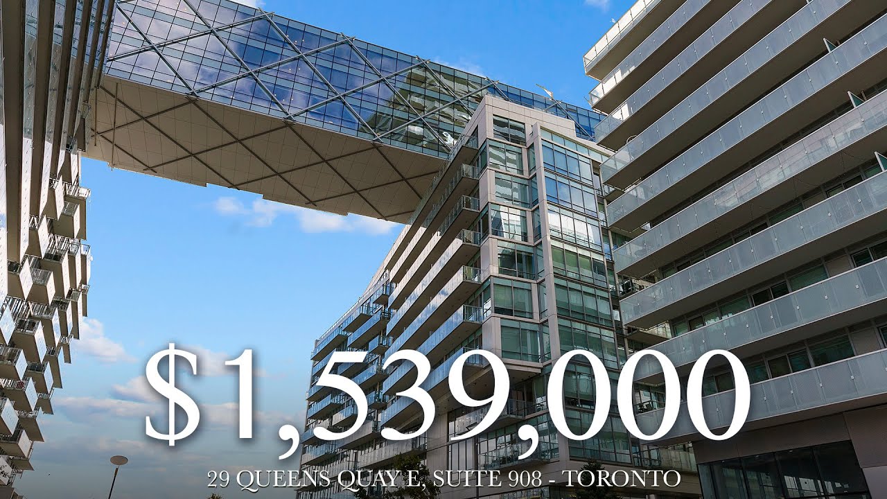 $1,539,000 Luxury Waterfront Condo - 29 Queens Quay East, Suite 908, Toronto