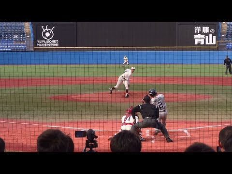 2018/4/1　稲垣誠也 （日本通運）　新加入　東京六大学社会人対抗戦/早稲田大学戦　全4打席