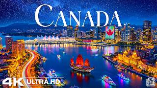 Canada 4K | Toronto &amp; Vancouver Skyline, Urban Night Drive UHD - Relaxing Destination 4K