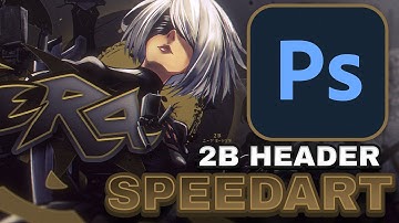 2B (Nier Automata) Twitter Header Speedart