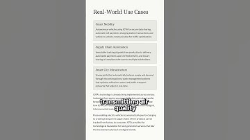 Real World Applications of IOTA!