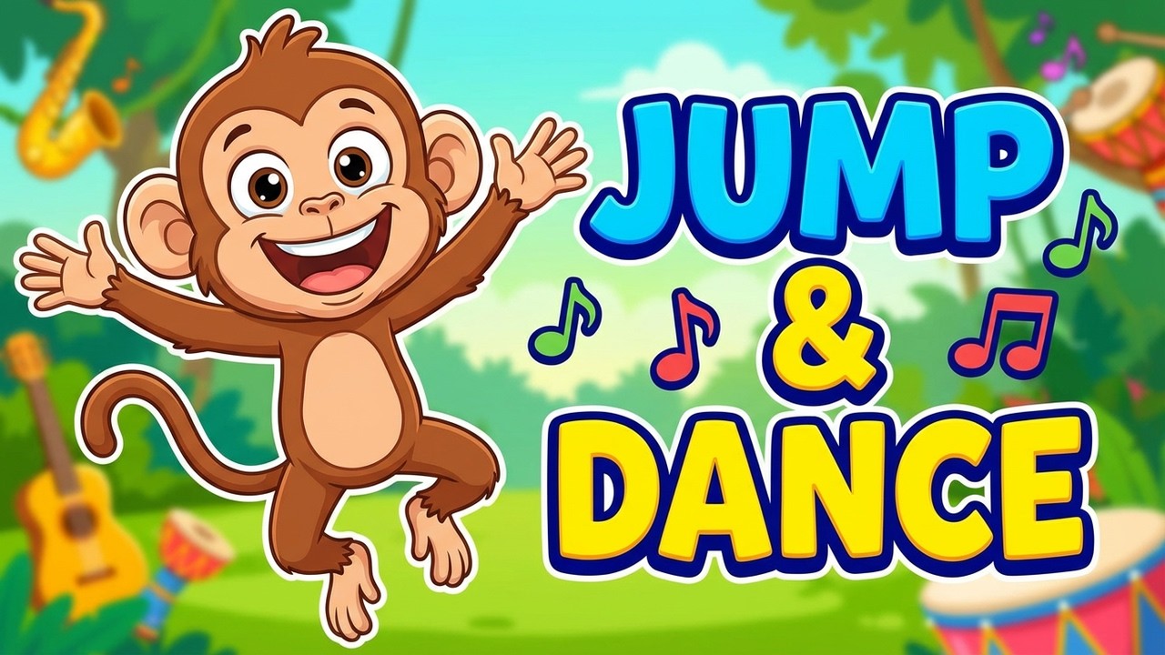 Jump with Monkey Uncle! 🐒🍌 | Dance Song for Toddlers | Kids Nursery Rhyme