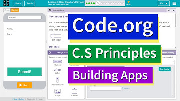 User Input and Strings Lesson 6.5 Tutorial with Answers Code.org CS Principles