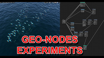 Geometry nodes experiments - V-shaped flock of birds