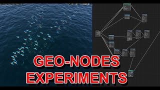 Geometry nodes experiments - V-shaped flock of birds