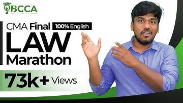 CMA INTER LAW (New & Old) Common topics  Marathon by Prof Vignan Sir -  PART 1