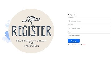 Tutorial Sing Up dan Validasi Codeigniter 4