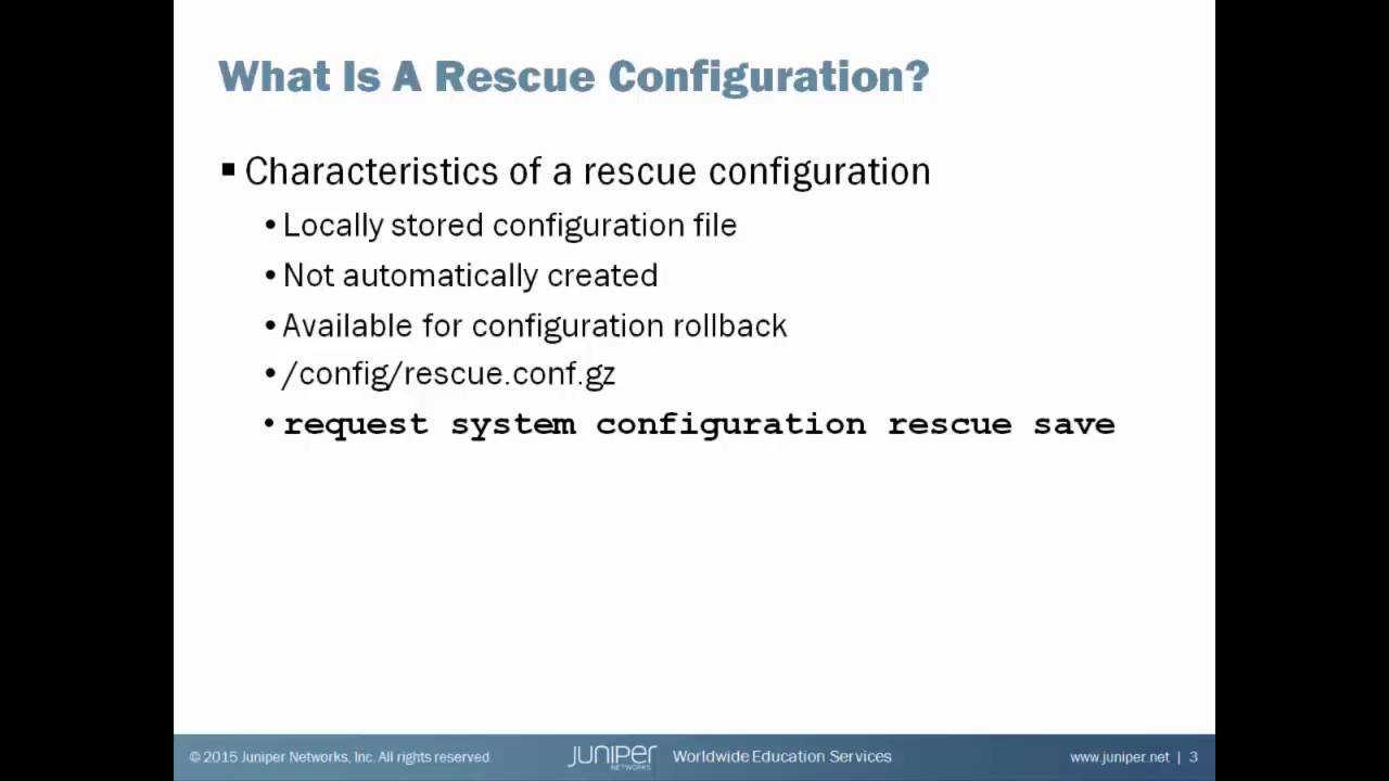 How To View The Rescue Configuration