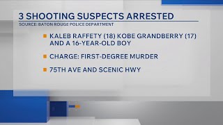 Baton Rouge police arrest 3 accused in teen’s shooting death