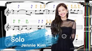 Solo | Jennie Kim | Violin SHEET MUSIC [With Fingerings] [Level 5]