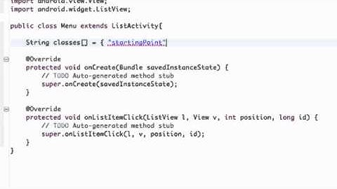 Android Application Development Tutorial   18   Create a List Menu from the ListActivity class