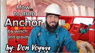 Dropping Anchor by winch and gravity - DonVoyage Vlogs