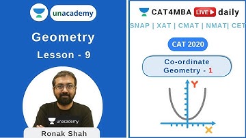 L9 | Co-ordinate Geometry - Part 1 | Geometry | Quantitative Ability | CAT4MBA | Ronak Shah