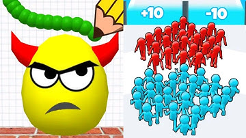 Draw To Smash Logic Puzzle VS Join Clash 3D Satisfying ASMR Gameplay (Android, ios) (New Update)