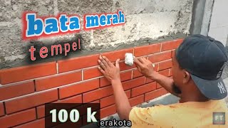 pasang batu merah tempel model terakota