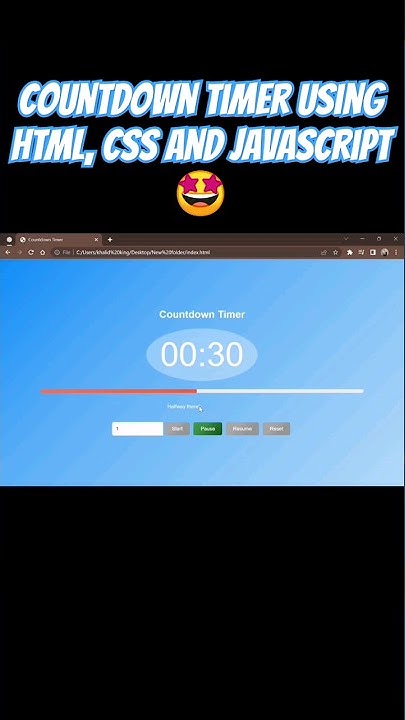 Design Countdown Timer Using HTML, CSS and JavaScript 🤩 - YouTube