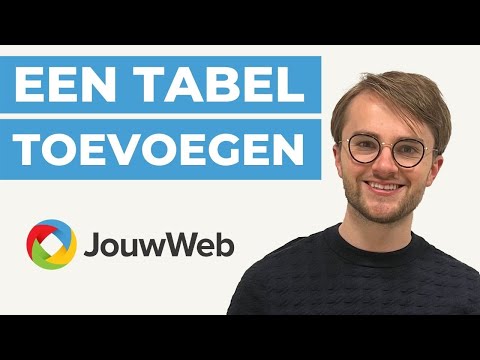 Hoe voeg ik een tabel toe via JouwWeb?