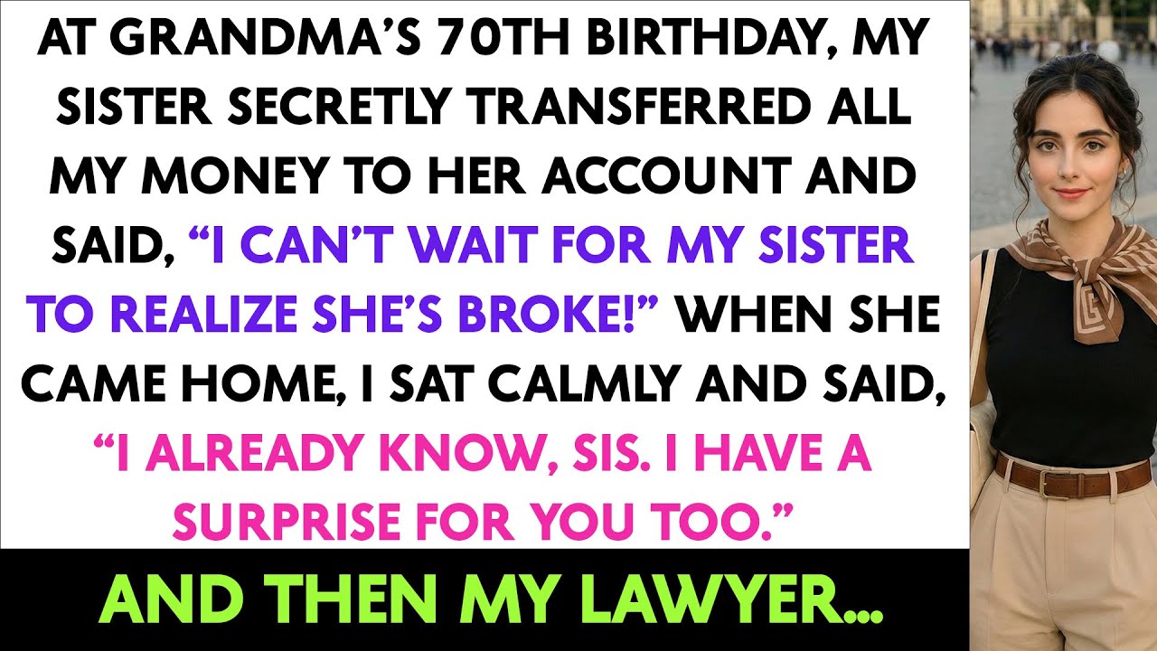 At Grandma’s 70th Birthday, My Sister Secretly Transferred All My Money To Her Account And Said,“...