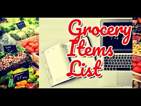 Grocery Items List
