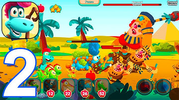 Dino Bash: Travel Through Time - Gameplay Walkthrough Part 2 Island 2 & 3 (iOS, Android)