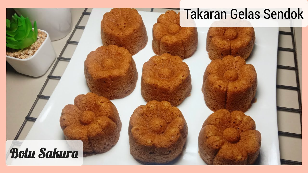 Resep Kue Bolu Sakura Takaran Gelas Sendok Lembut Dan Empuk Youtube