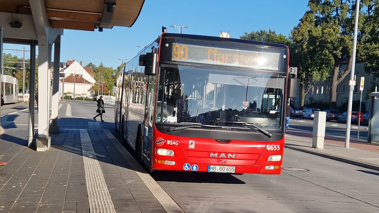 Bus Bremen | Mitfahrt in der kompletten 93 von Gröpelingen bis Marßel im MAN Lions City A23 4655